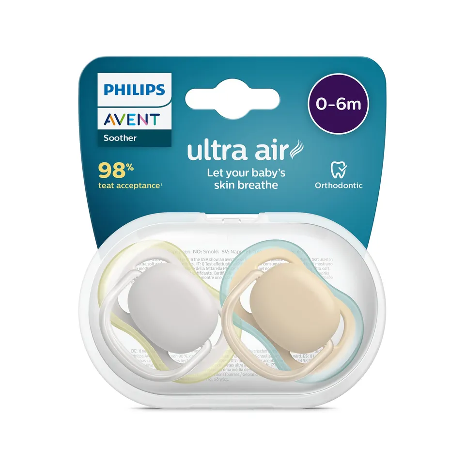 philips-avent-ultra-air-schnuller-scf085-15-atmungsaktiv-bpa-frei-0-6-monate-2er image 1