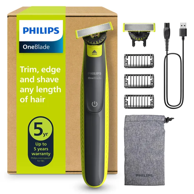 philips-oneblade-360-face-rasierer-trimmer-qp2724-31-2x-360-klingen-3-trimmaufs- image 1