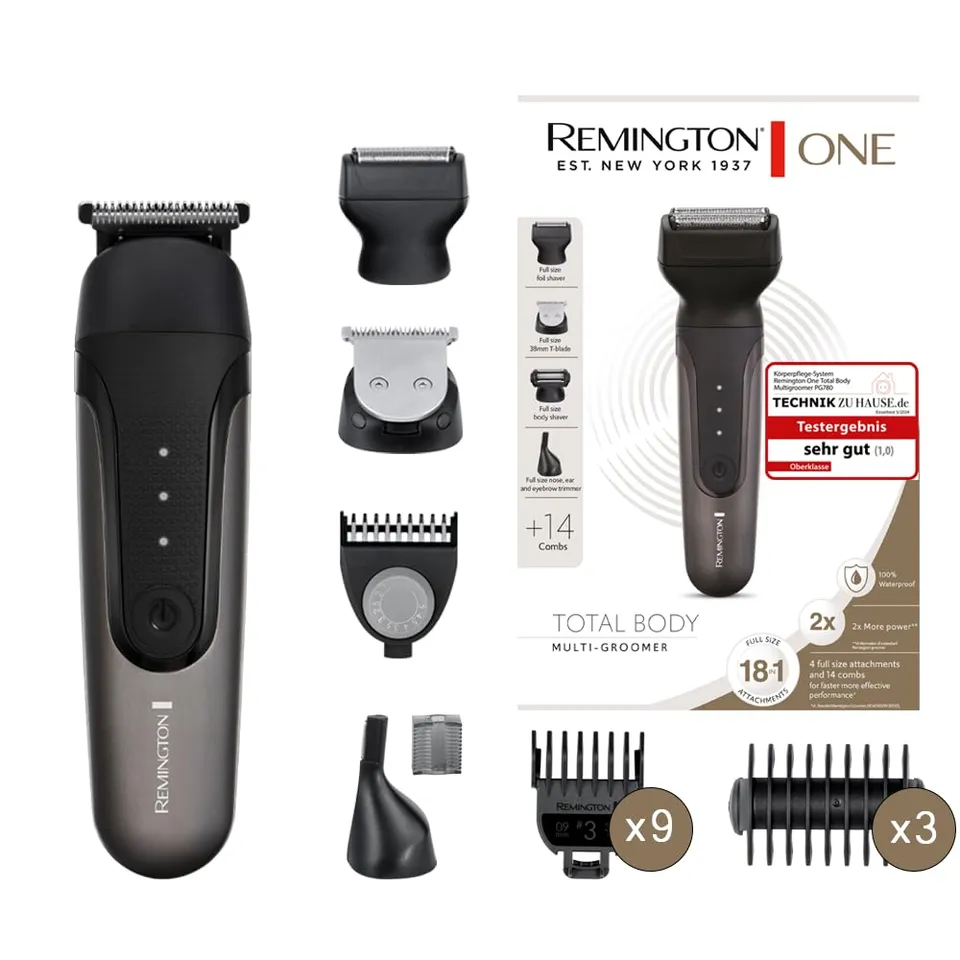 remington-one-multi-groomer-pg780-haarschneidemaschine-und-barttrimmer-18-in-1-s image 1