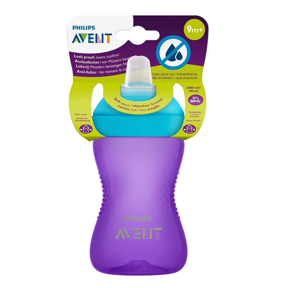 philips-avent-scf802-02-trinklernbecher-violett-auslaufsicherer-silikonschnabel- image 1