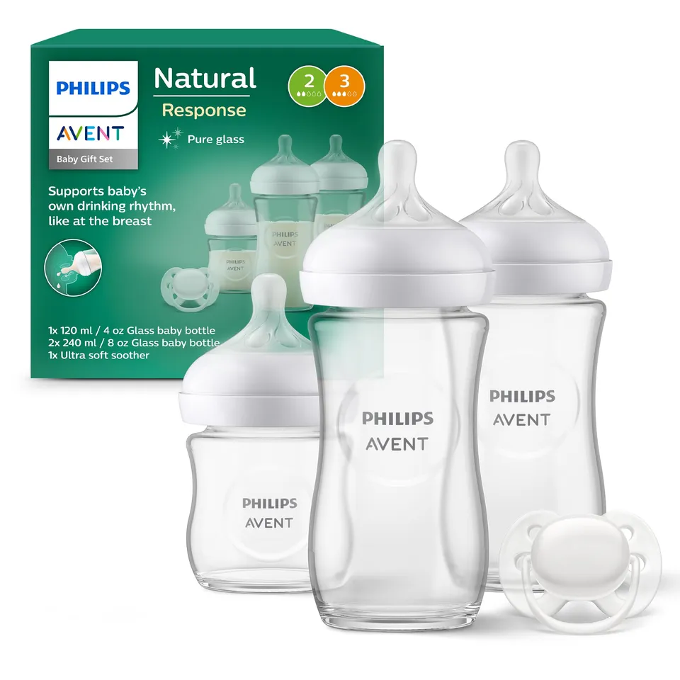 philips-avent-scd878-11-natural-response-glas-babyflaschen-geschenkset-3-flasche image 1