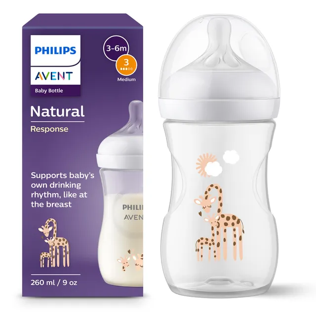philips-avent-natural-response-scy903-66-babyflasche-260-ml-bpa-frei-mit-giraffe image 1
