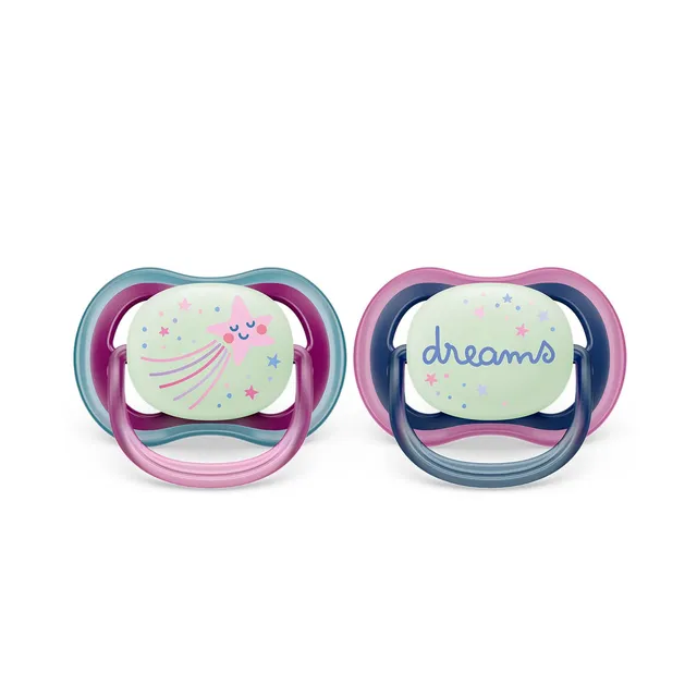 philips-avent-ultra-air-nighttime-schnuller-2er-pack-bpa-frei-atmungsaktiv-leuch image 1