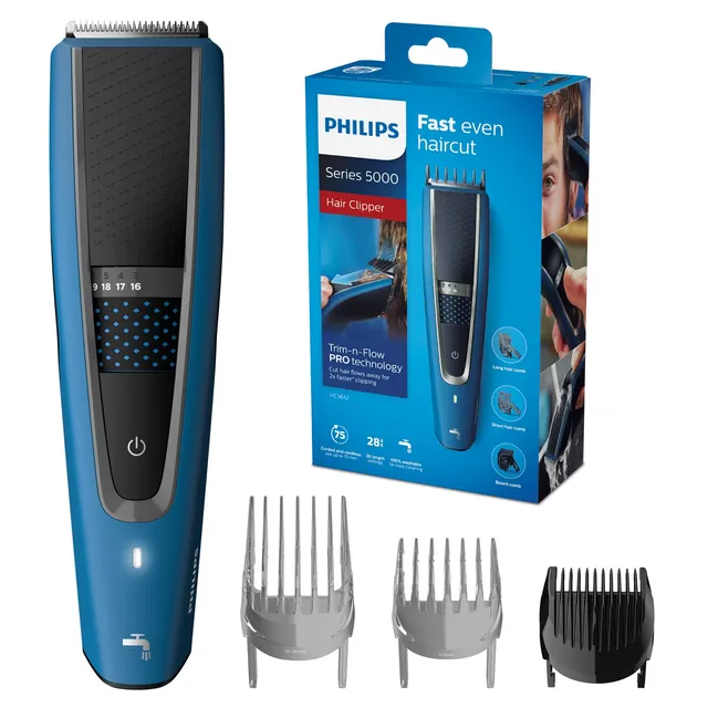 philips-hair-clipper-series-5000-hc5612-15-haarschneider-mit-trim-n-flow-pro-28- image 1