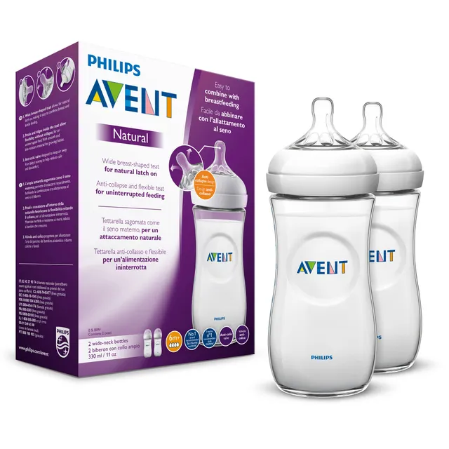 philips-avent-scf036-27-natural-babyflasche-330-ml-2-st-ck-transparent-mit-breit image 1