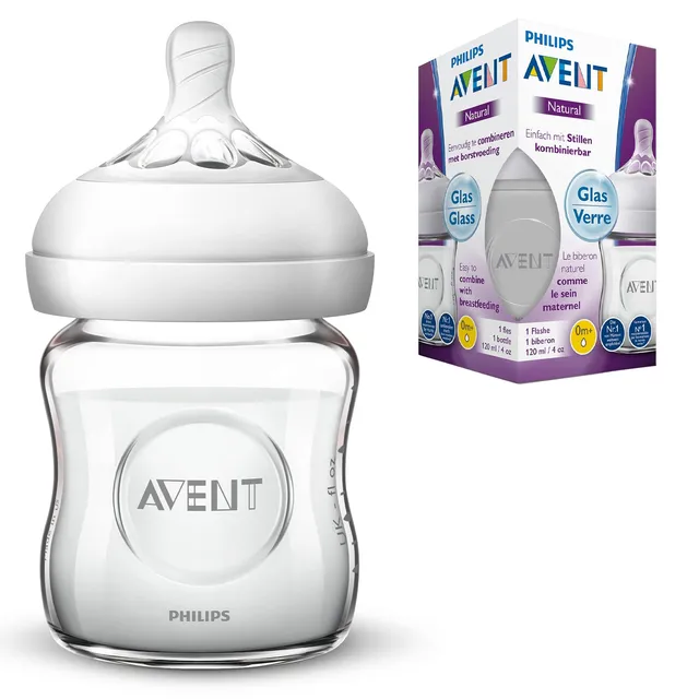 philips-avent-natural-babyflasche-aus-glas-scf051-17-120-ml-glasflasche-mit-ultr image 1