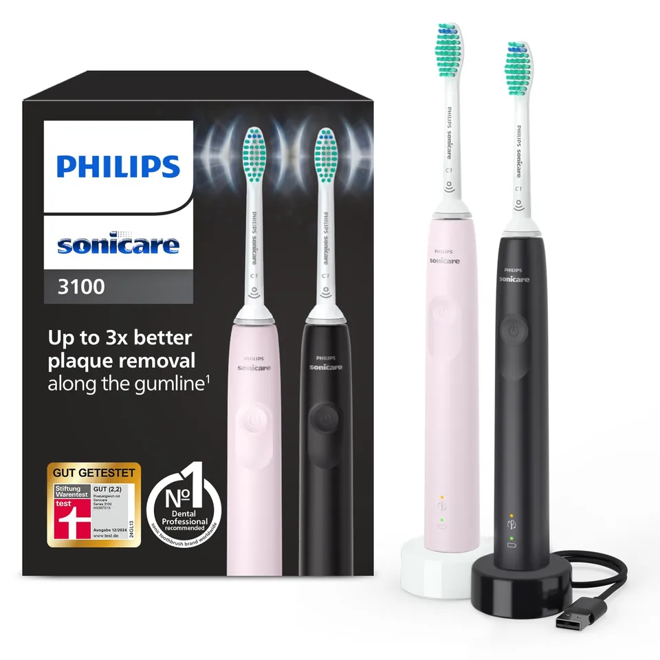 philips-sonicare-3100-schallzahnb-rste-hx3675-15-zweierpack-andruckkontrolle-und image 1