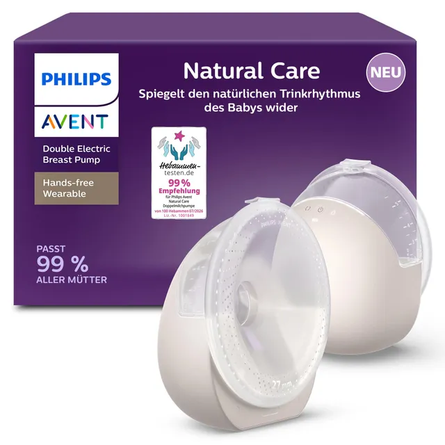 philips-avent-natural-care-hands-free-elektrische-doppelmilchpumpe-scf495-11-ski image 1