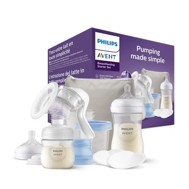 philips-avent-handmilchpumpe-starter-set-scf430-16-tragbare-milchpumpe-mit-natur image 1
