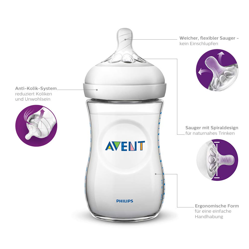 philips-avent-natural-babyflasche-scf033-15-260-ml-brust-hnlicher-sauger-1m-anti image 3