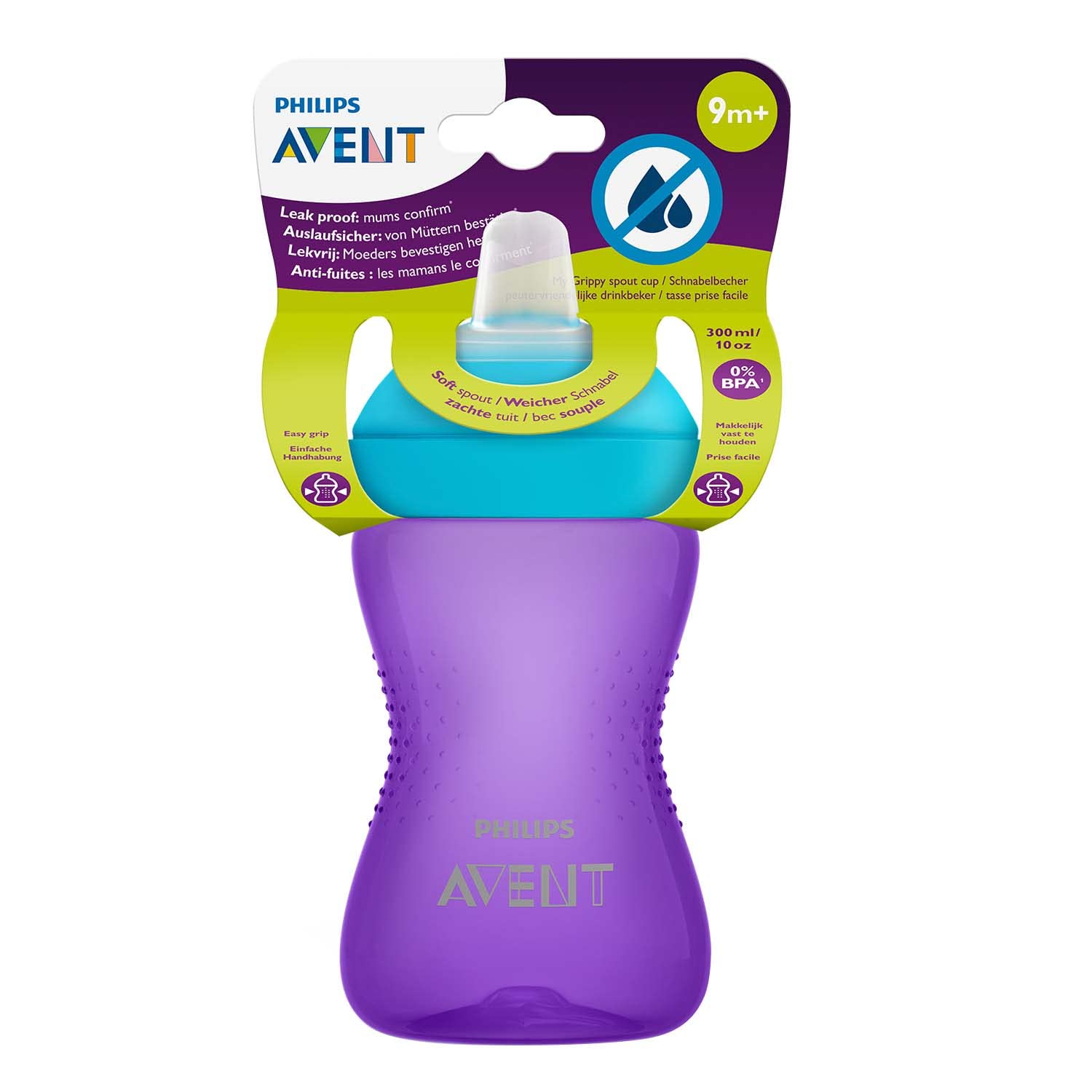 philips-avent-scf802-02-trinklernbecher-violett-auslaufsicherer-silikonschnabel- image 1