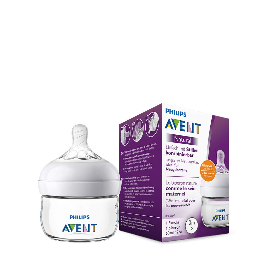 philips-avent-natural-babyflasche-scf039-17-60-ml-transparent-anti-kolik-sauger- image 1