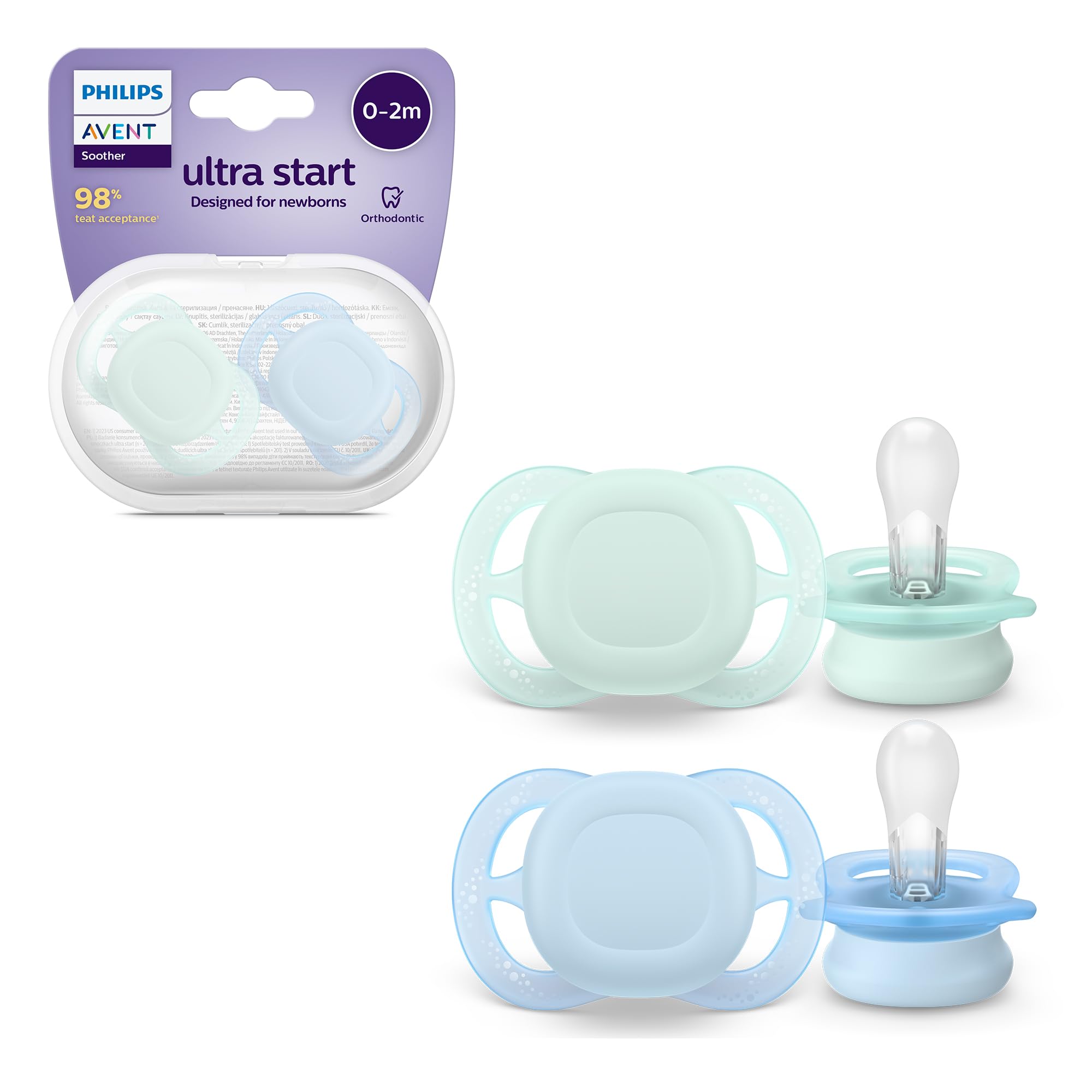 philips-avent-ultra-start-scf075-02-kiefergerechte-schnuller-f-r-neugeborene-bpa image 1