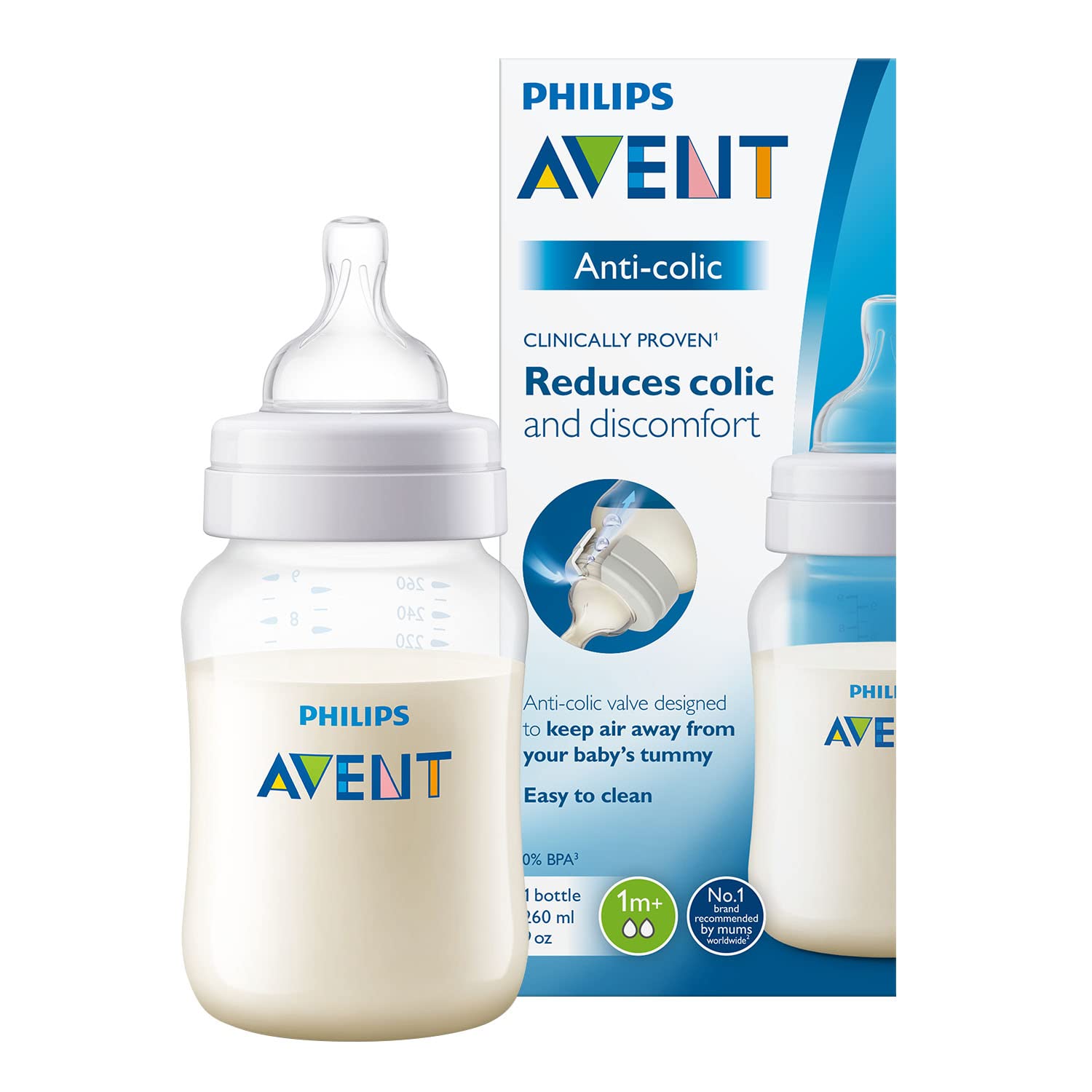 philips-avent-scf813-17-anti-colic-flasche-260-ml-babyflasche-mit-anti-kolik-ven image 1