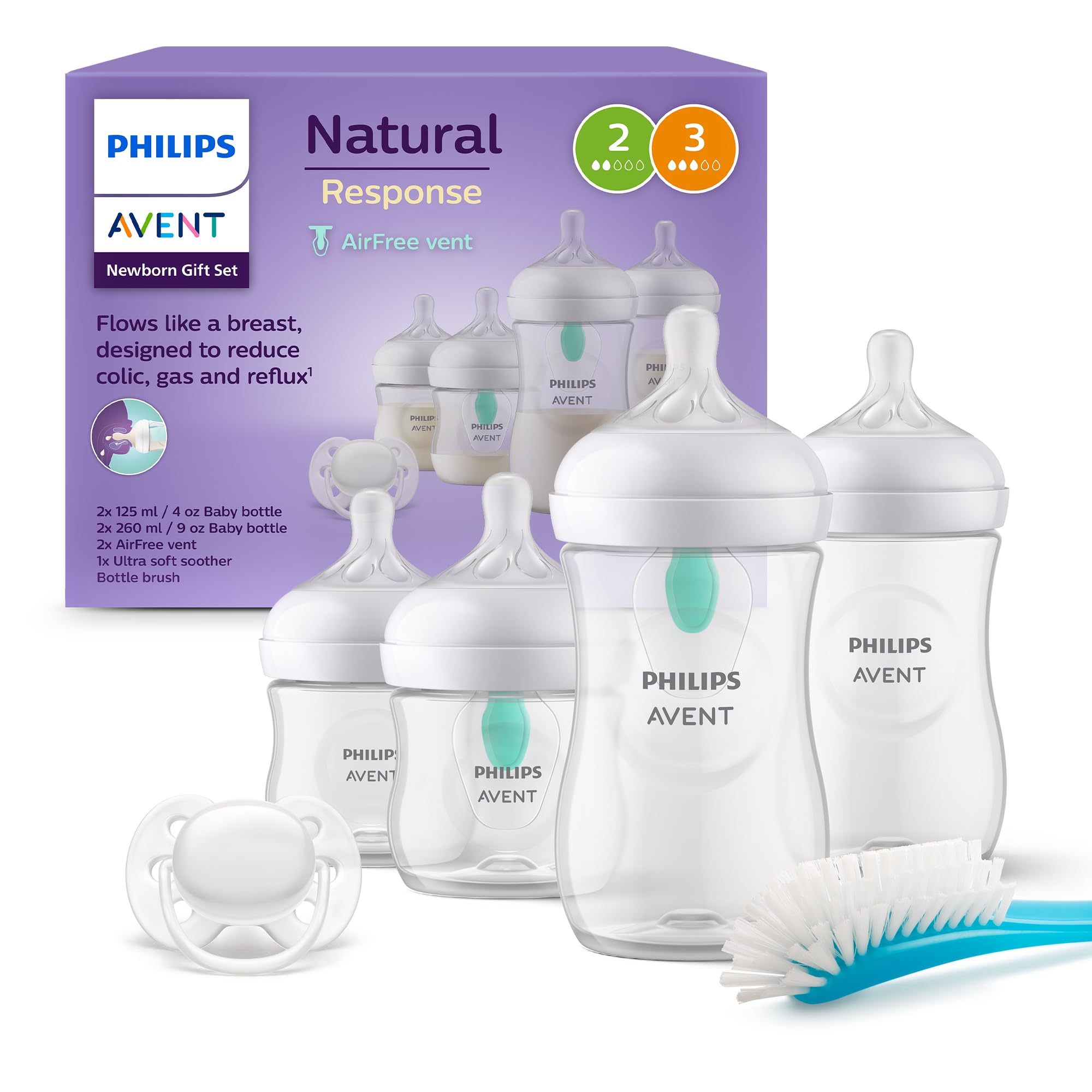 philips-avent-scd657-11-natural-response-babyflaschen-geschenkset-mit-airfree-ve image 1