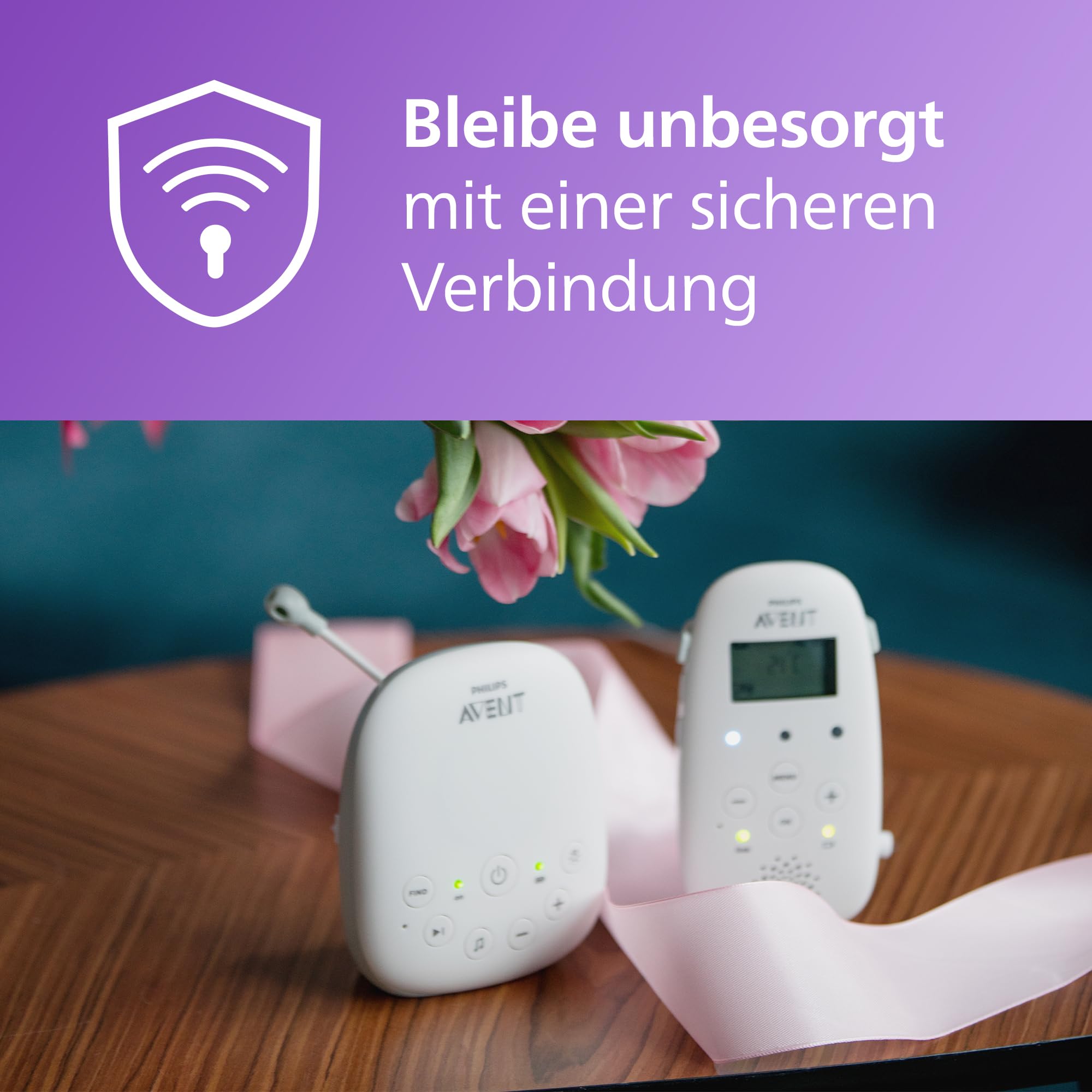 philips-avent-scd713-26-audio-babyphone-mit-dect-technologie-gegensprechfunktion image 2