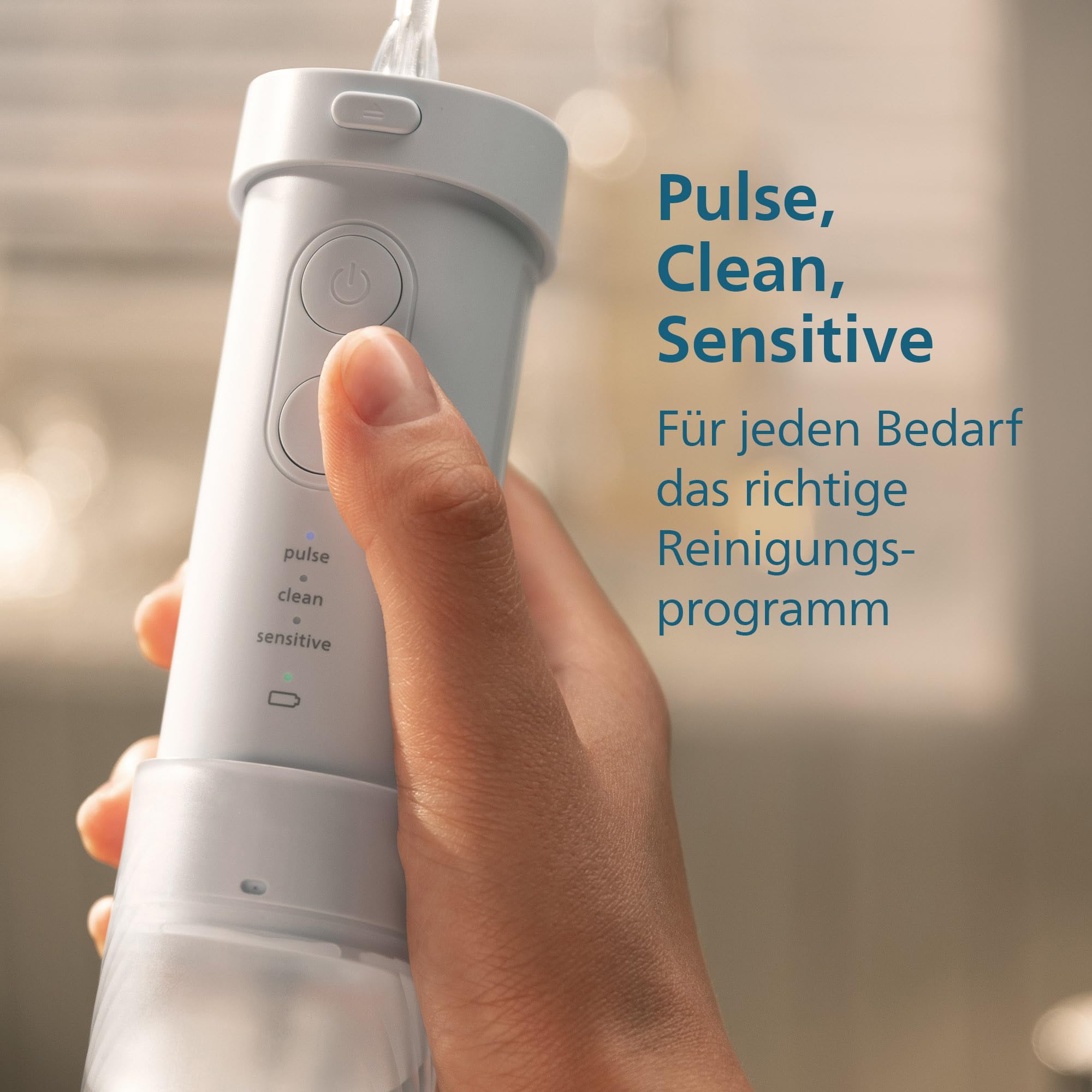 philips-sonicare-compact-flosser-1000-hx3333-24-tragbare-munddusche-3-programme- image 4