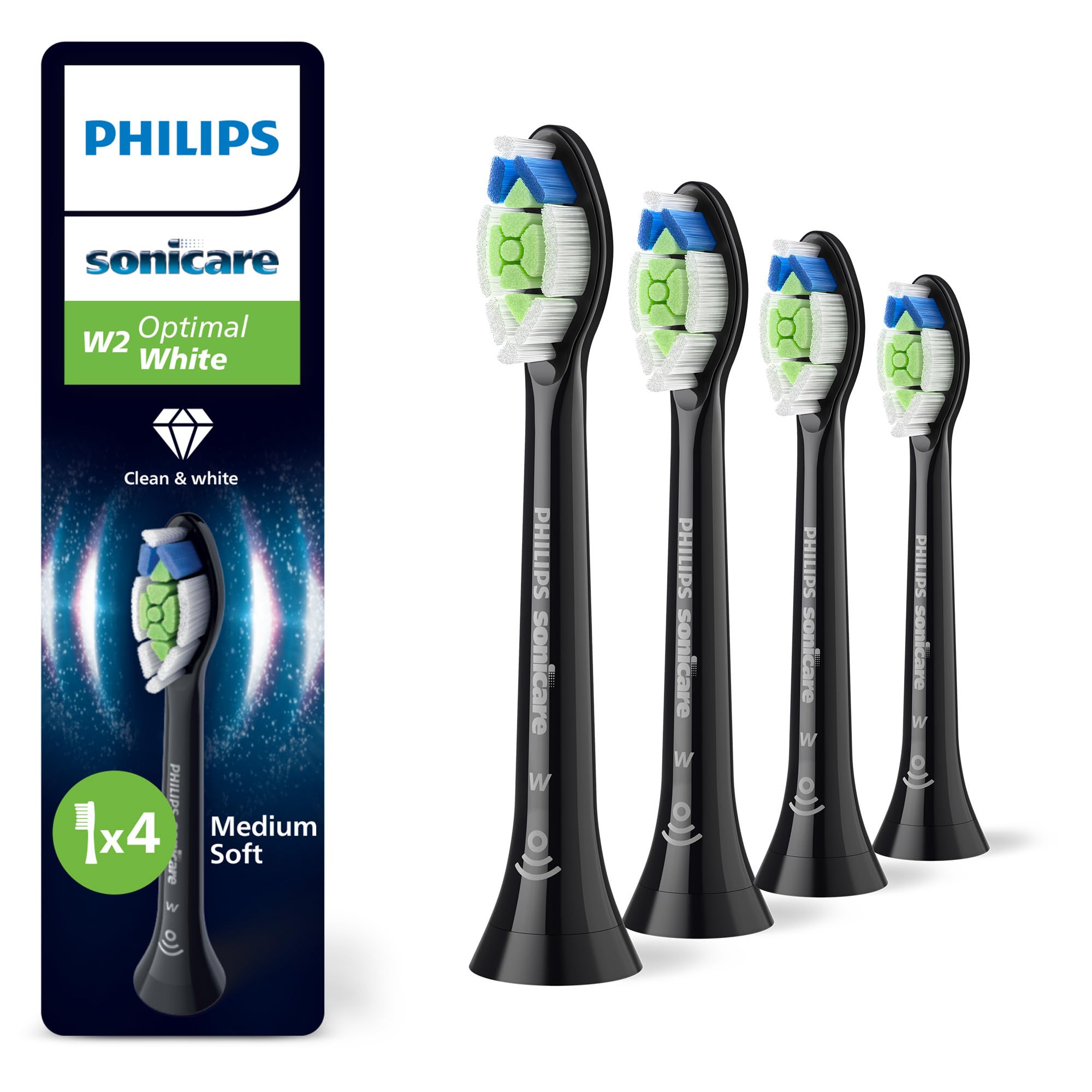 philips-sonicare-w2-optimal-white-ersatzb-rstenk-pfe-hx6064-88-schwarz-4er-pack image 1
