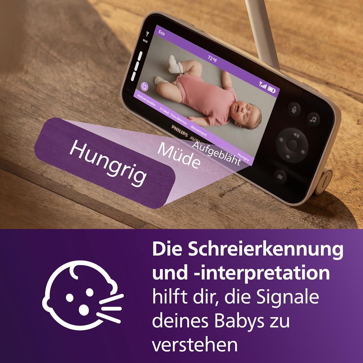 philips-avent-premium-connected-scd973-26-videobabyphone-set-senseiq-schlaf-atmu image 5