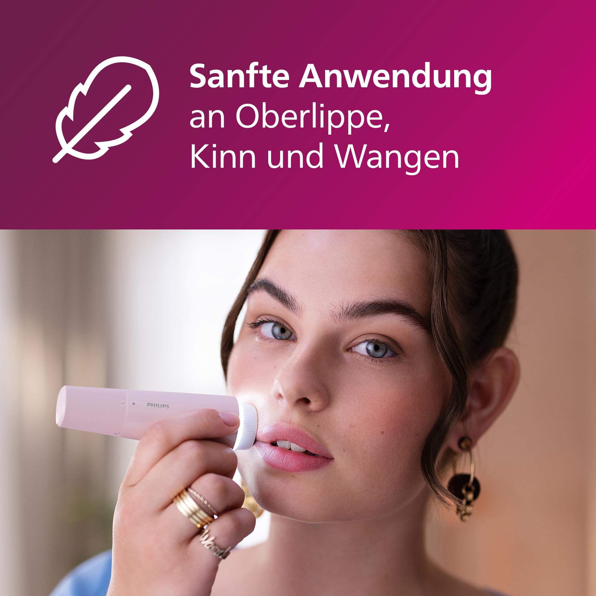 philips-gesichtshaarentferner-5000-series-brr454-00-f-r-frauen-kabellos-hypoalle image 2