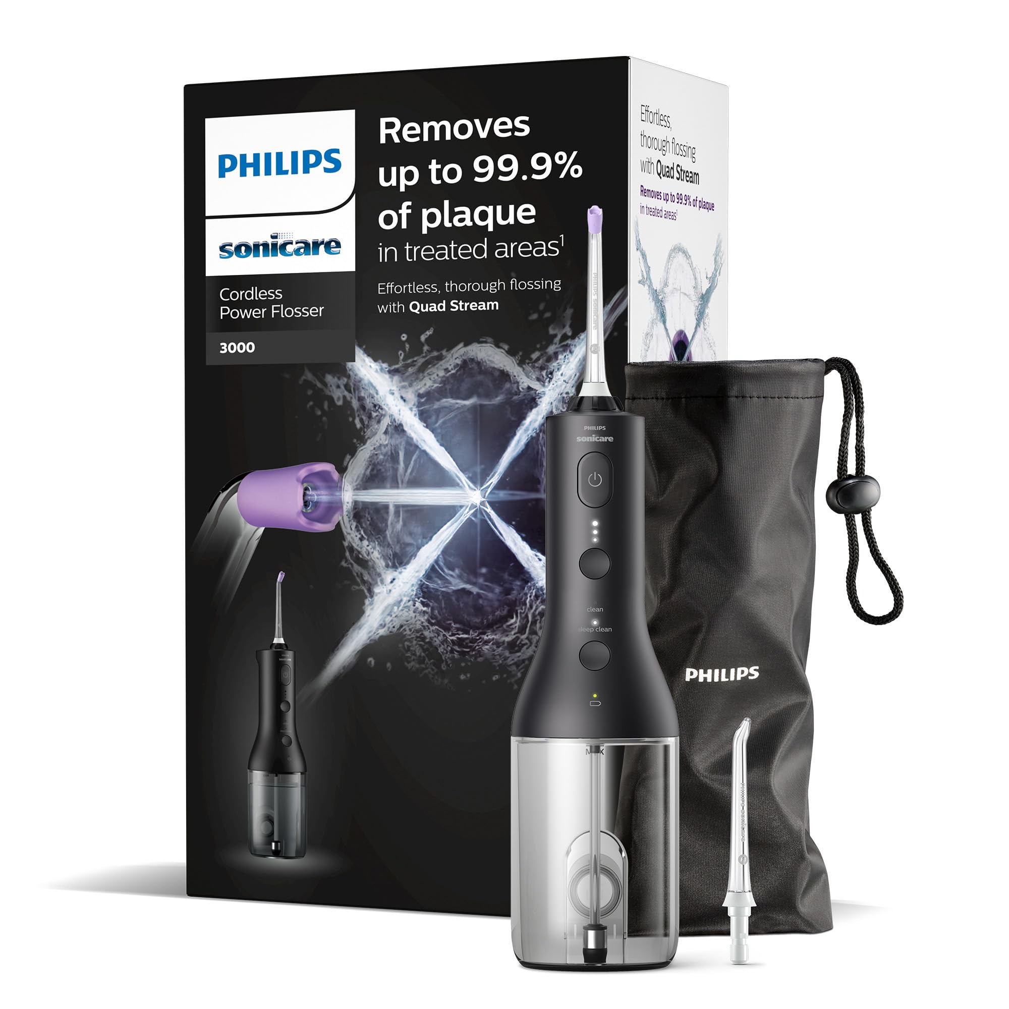 philips-sonicare-power-flosser-3000-hx3826-33-kabellose-munddusche-schwarz-mit-q image 1