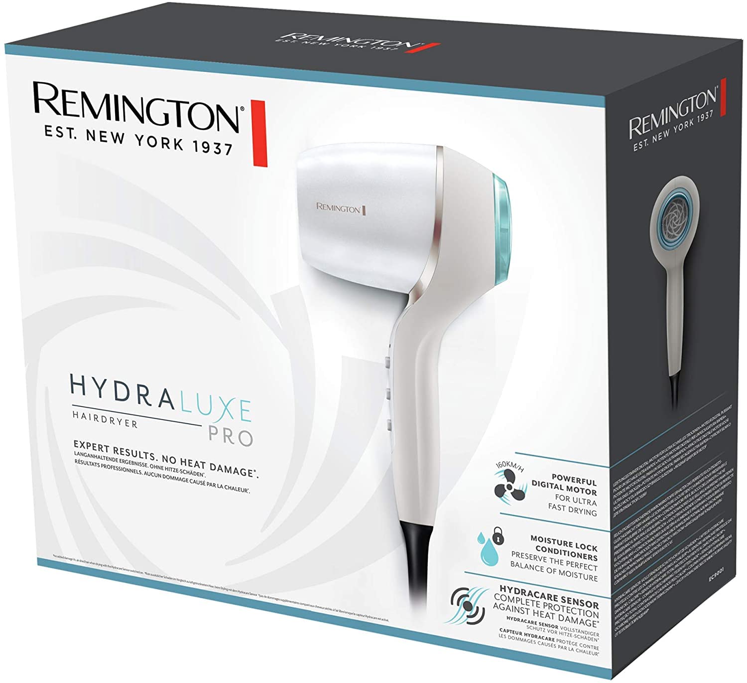remington-hydraluxe-pro-ec9001-haartrockner-ionen-digital-motor-2400-w-160-km-h- image 2
