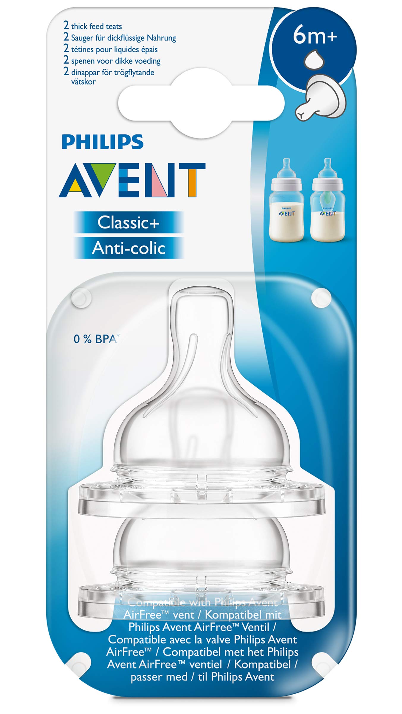 philips-avent-scf636-27-klassik-anti-kolik-brei-sauger-6m-transparent-2er-pack image 5