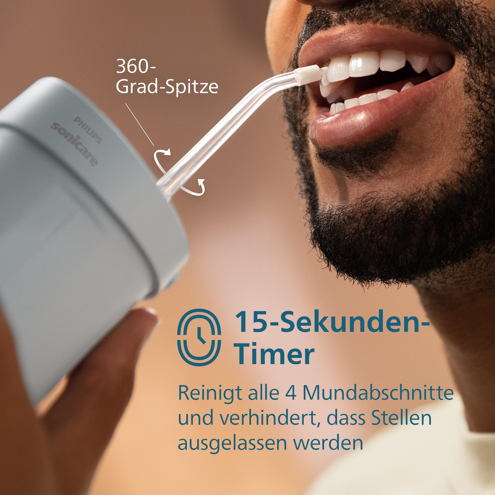 philips-sonicare-compact-flosser-1000-hx3333-24-tragbare-munddusche-3-programme- image 5