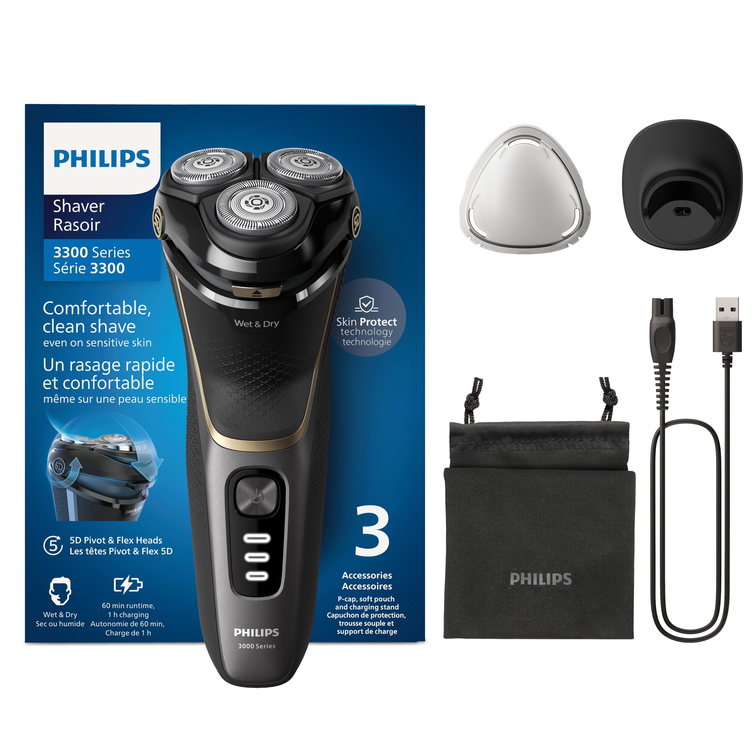 philips-shaver-series-3000-elektrischer-rasierer-s3145-00-nass-trockenrasur-mit- image 8