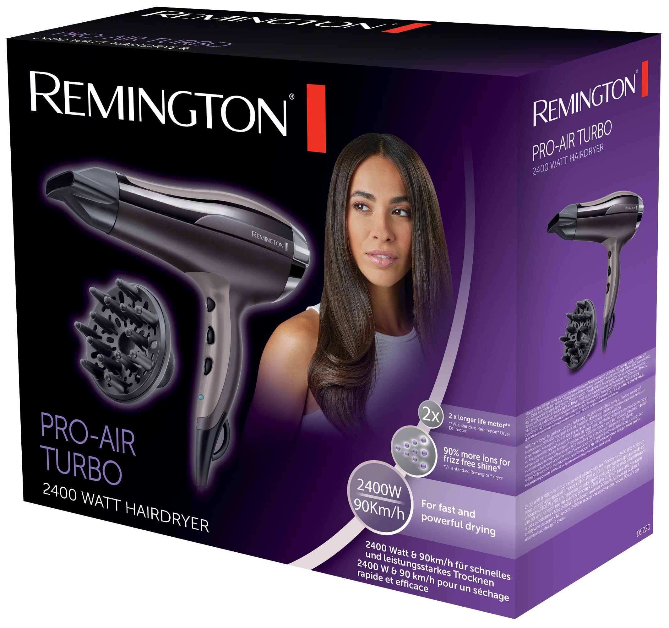 remington-d5220-pro-air-turbo-ionen-haartrockner-2400-w-stylingd-se-diffusor image 5
